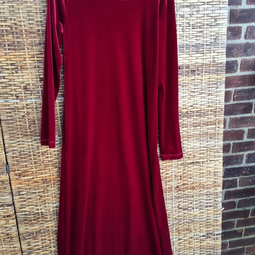 Streetwear vintage festive wine red Maxi dress M/L - Picture 4 of 12